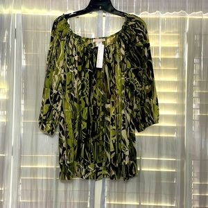 NWT Claudia Richard peasant blouse, Size 2X